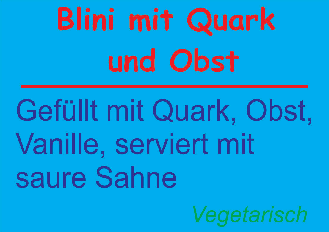 Blini mit Quark und Obst