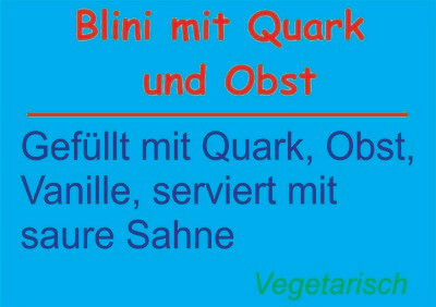 Blini mit Quark und Obst
