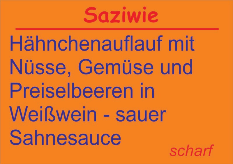 Saziwie  (scharf)
