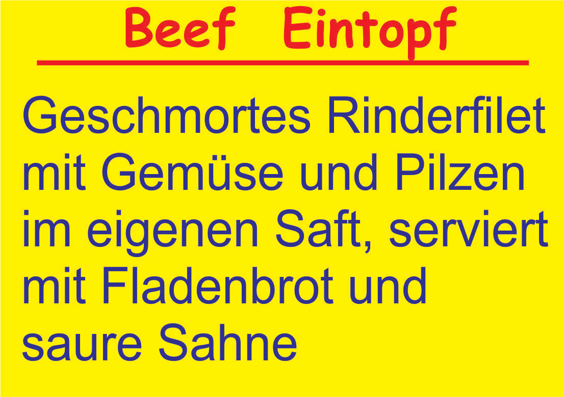 Beef  Eintopf