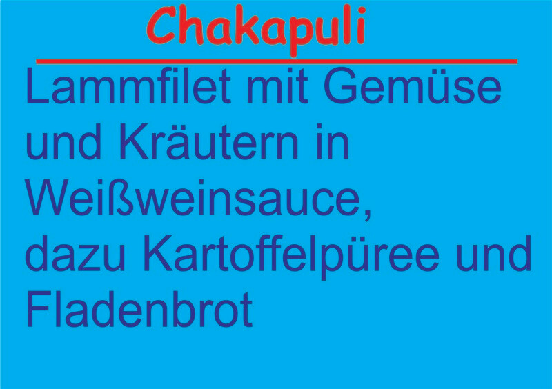 Chakapuli mit Preiselbeeren