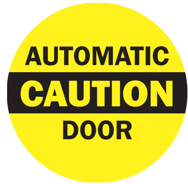 MSS-2-40 Pack - CAUTION AUTOMATIC DOOR Decal