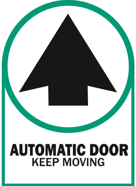 MSS-3-40 Pack - AUTOMATIC DOOR decal