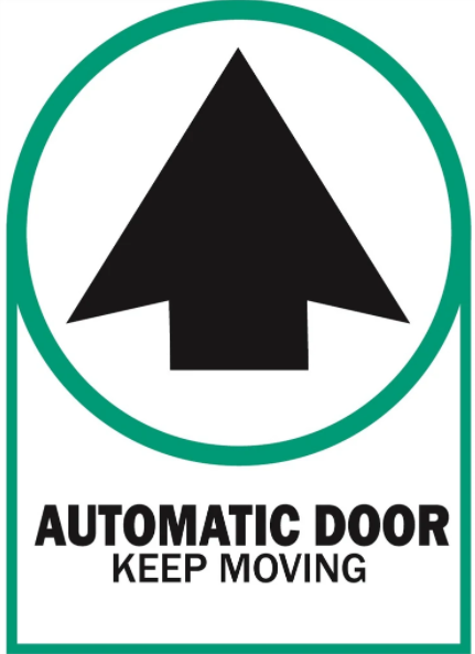 MSS-4-40 Pack - AUTOMATIC DOOR / DO NOT ENTER English decal
