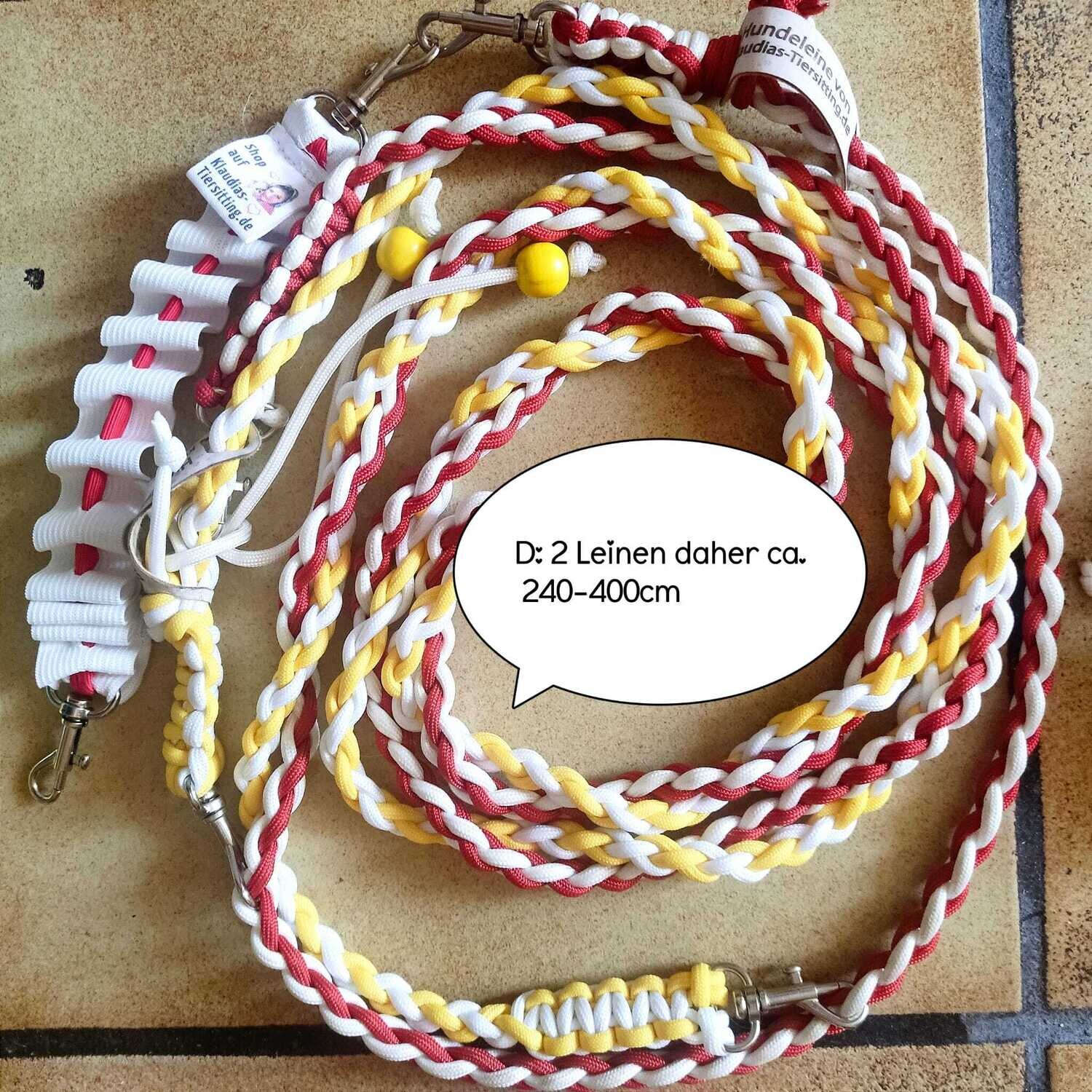 Set 1: Hundeleine &amp; Rückdämpfer (nachtleuchtend)