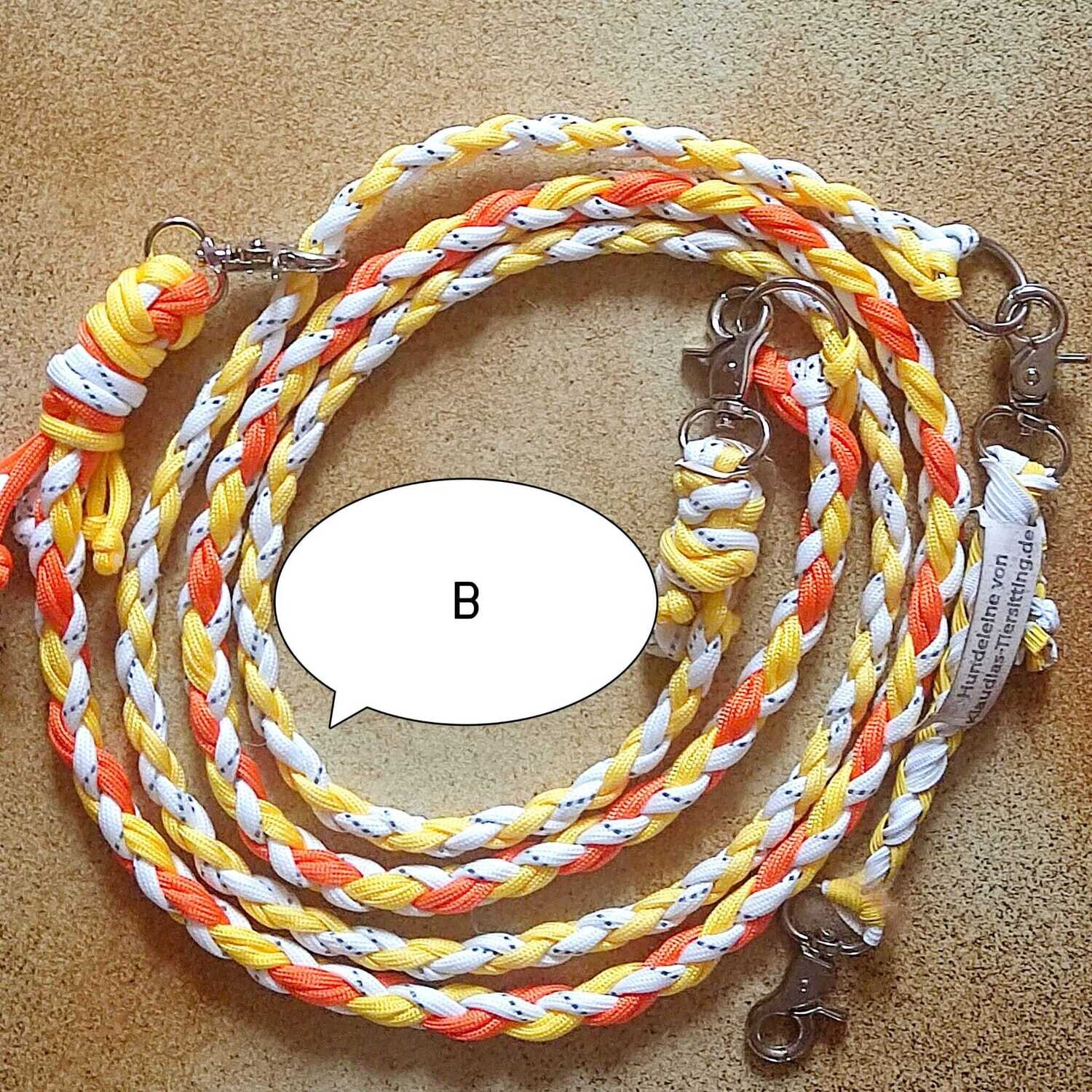 Set 2: Hundeleine &amp; Rückdämpfer (nachtleuchtend &amp; reflektierend)