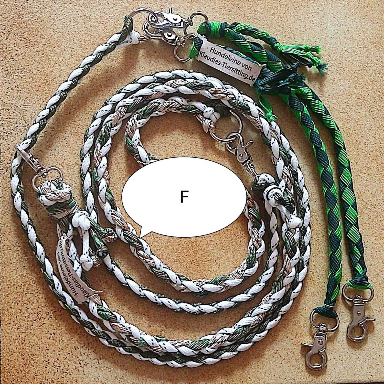 Set 2: Hundeleine &amp; Rückdämpfer (nachtleuchtend &amp; reflektierend)