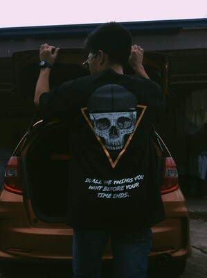 WISE SKULL/ BLACK