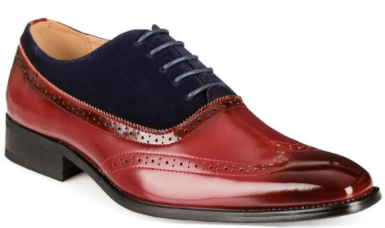 GINO VITALE TWO-TONE WING-TIP DRESS SHOE MEN'S SHOE SIZE 13 - #UNPAIR (RIGHT)