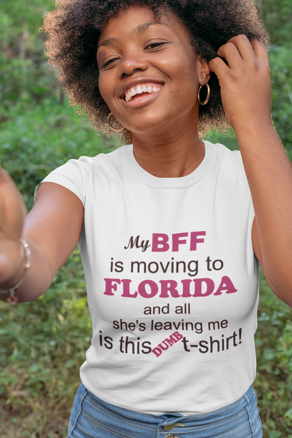 "My BFF is moving" Tee Large - Personalize Location
