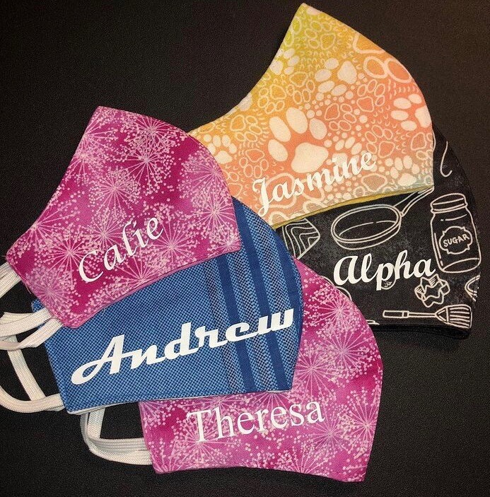 Personalized Masks / Face Coverings
Small - Sized for Young Adults to Adults
