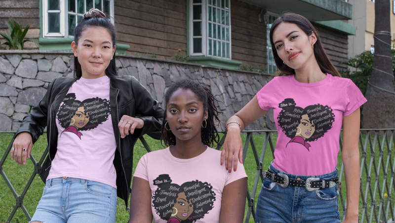 A Shade of Mocha. "She is ... Woman, period." Unisex Short-sleeved Tee