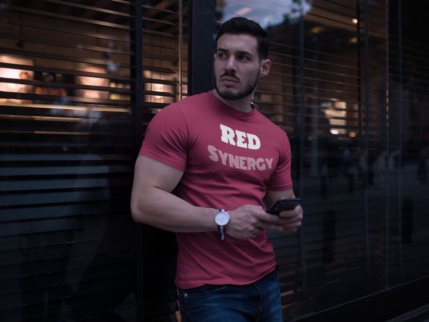 "RED Synergy" Men's Classic Red T-Shirt