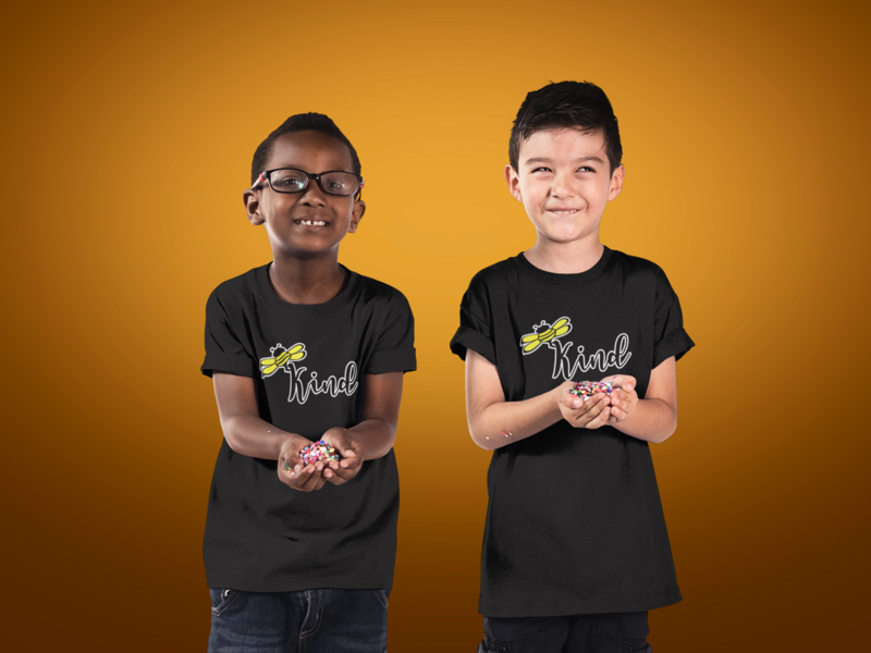 The Bee Series: "Bee Kind" Short-Sleeve Unisex Black T-Shirt