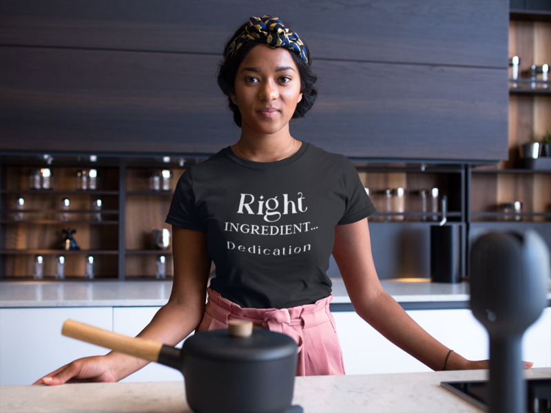 Dedication T-Shirt – Right Ingredients by One Foot Two Shoes | Inspirational Apparel Unisex t-shirt