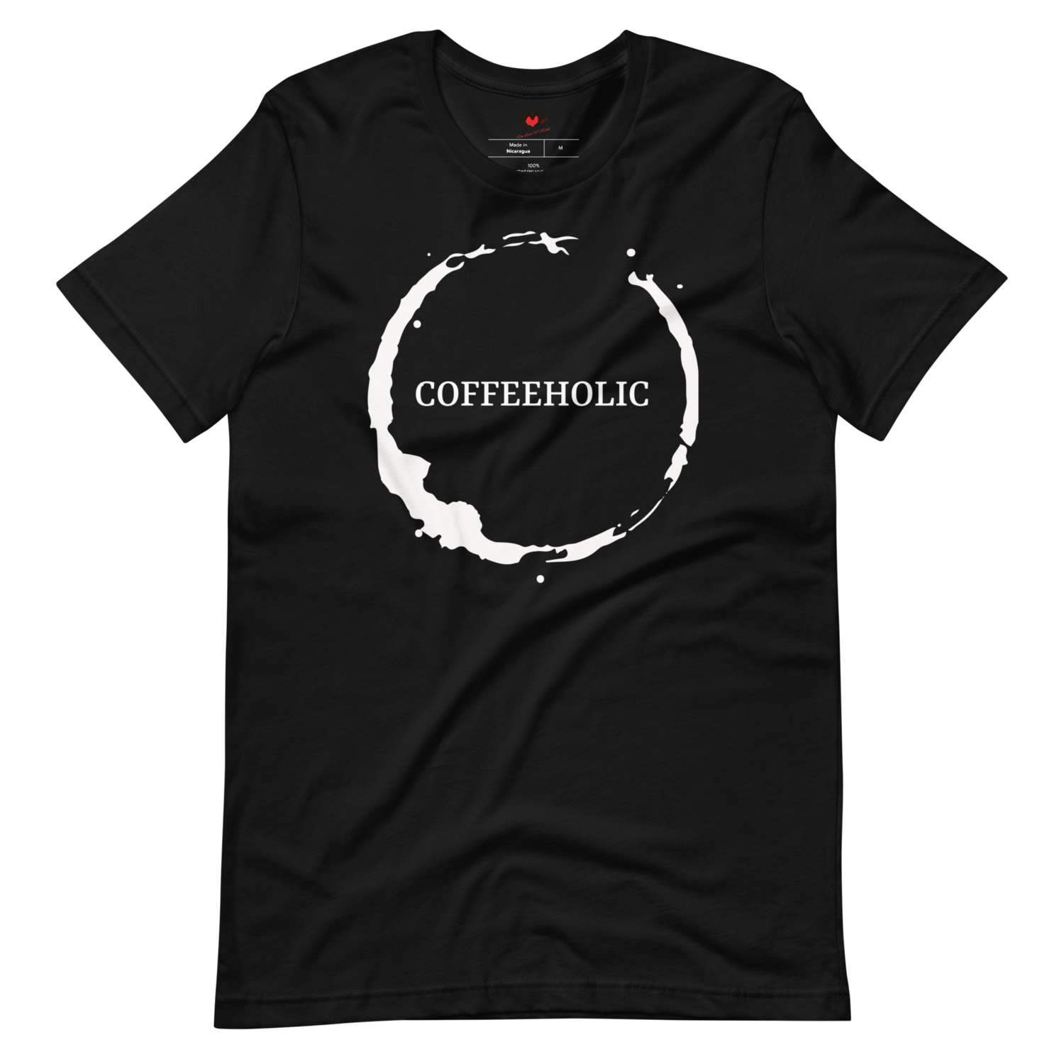 "Coffeeholic" Unisex Short-sleeved t-shirt, Size: XS