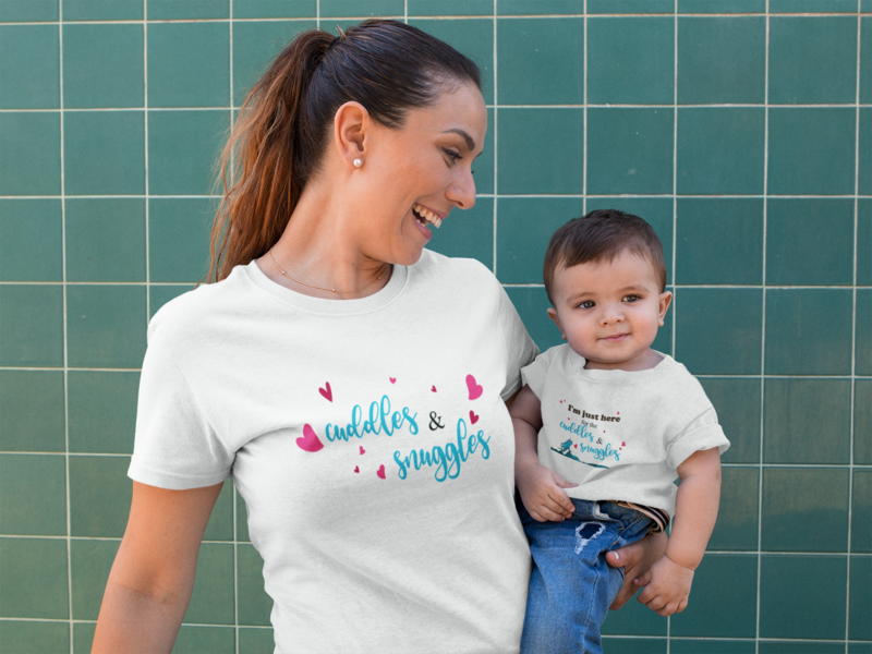 Mommy = "Cuddles & Snuggles" Unisex short-sleeved t-shirt