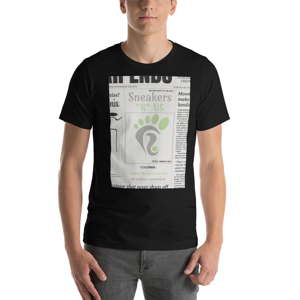 Green Bean 5s  Match to sneaker, Unisex t-shirt, Size: S