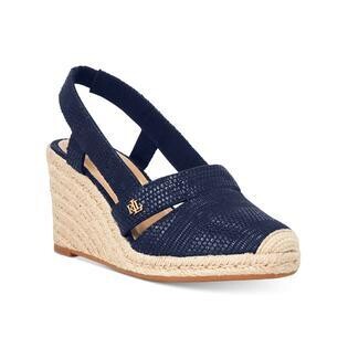 LAUREN RALPH LAUREN PENELOPIE NAVY ESPADRILLE WEDGE SANDAL
WOMEN'S 10 B - #UNPAIR (RIGHT)