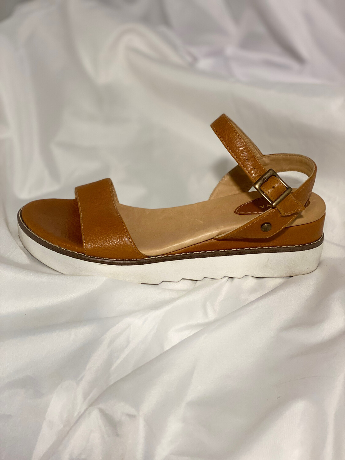 PATINA OPENED-TOE SANDAL WITH ANKLE-STRAP (Sample) 
WOMEN'S SIZE 9 - #UNPAIR (LEFT)