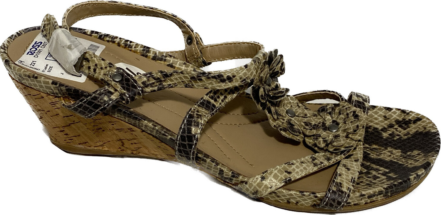NATURALIZER N5 COMFORT SNAKESKIN FLOWER SANDAL
WOMEN'S SIZE 7.5M - #UNPAIR (RIGHT)
