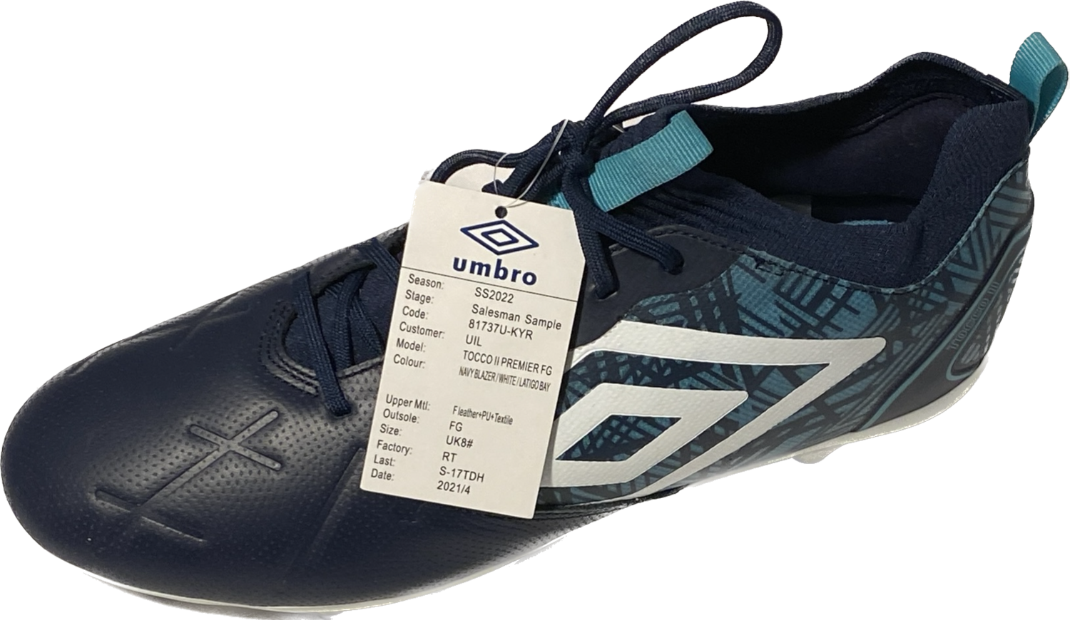 UMBRO TOCCO II PREMIER FG (Sample Cleats) MEN’S SIZE 9 - #UNPAIR (LEFT)