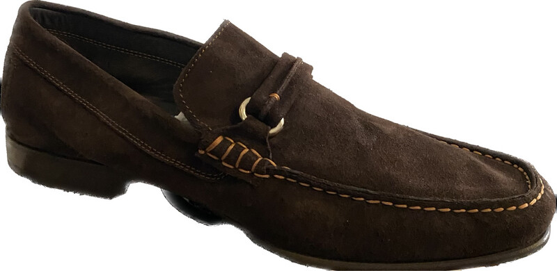 DONALD PLINER  SUEDE DRESS SHOE (Sample)
MEN'S SIZE 9 M - #UNPAIR (LEFT)