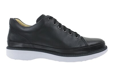SAMUEL HUBBARD FAST FULL GRAIN CASUAL BLACK SHOE (SAMPLE)  MEN’S SIZE 10.5 M - #UNPAIR (LEFT)