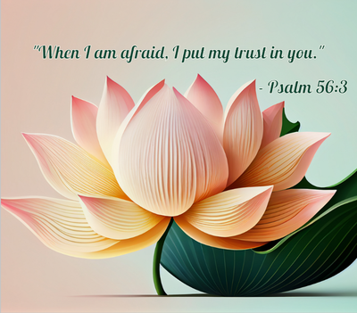 TUMBLER - 2024 YEAR TEXT "When I am afraid, I put my trust in you." - Psalm 56:3