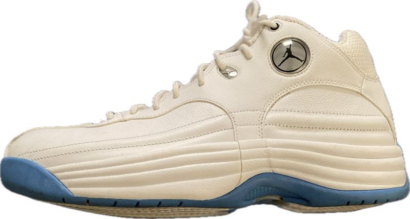 AIR JORDAN JUMPMAN TEAM 1 'WHITE UNIVERSITY BLUE' (USED)   MEN'S SIZE  11- #UNPAIR (LEFT)