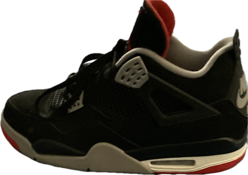 AIR JORDAN RETRO 4 (USED)  MEN'S SIZE  12- #UNPAIR (LEFT)