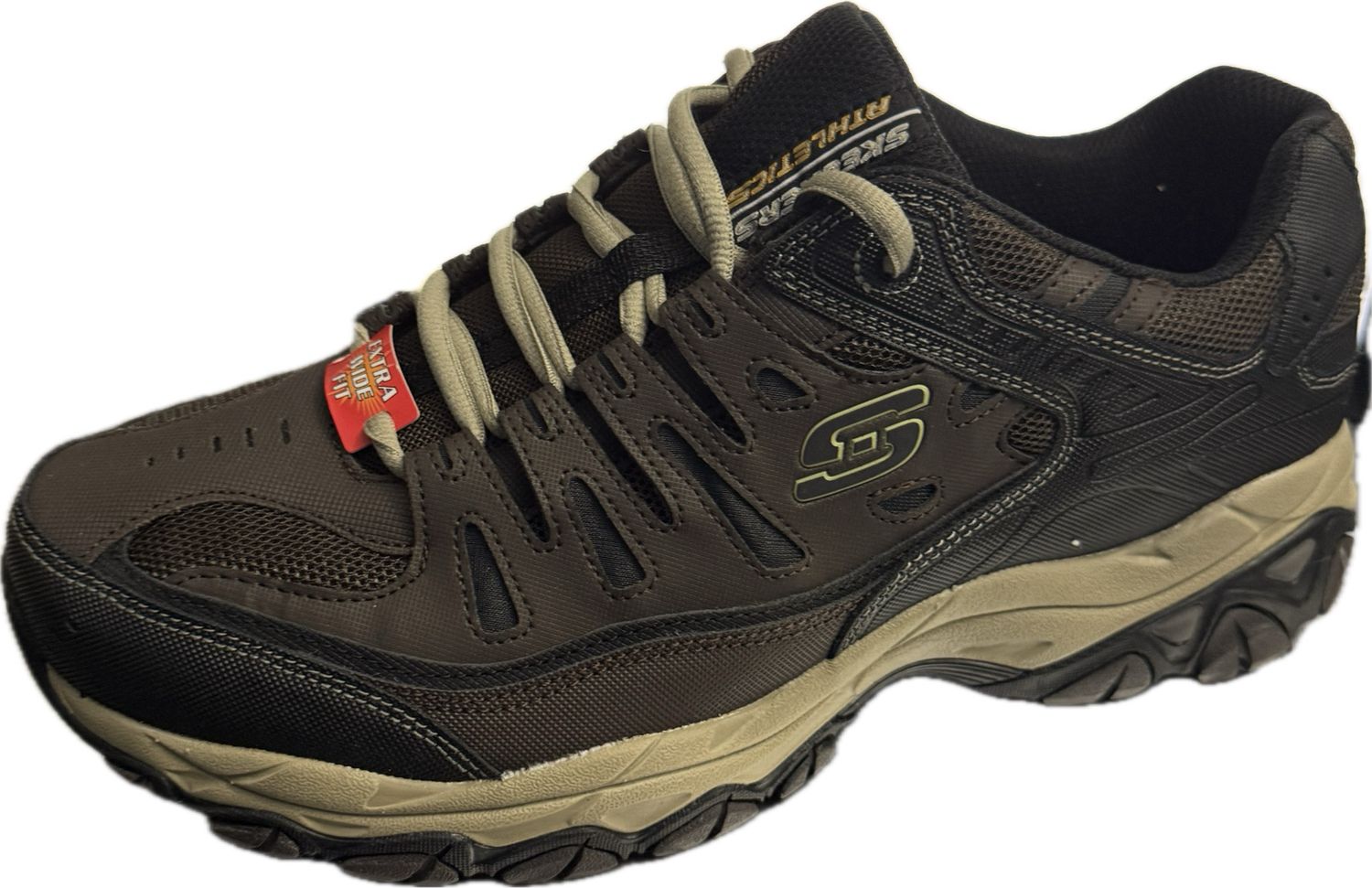 SKECHERS AFTER BURN MEMORY FIT SNEAKER  MEN'S SIZE 12 EXTRA WIDE FIT - #UNPAIR (LEFT)