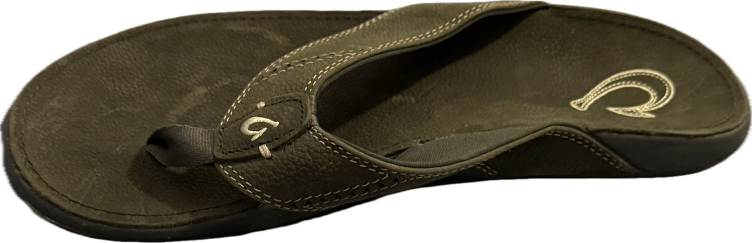OLUKAI NUI ISLAND SALT FLIP FLOP SANDAL   MEN'S SIZE 11- #UNPAIR (RIGHT)
