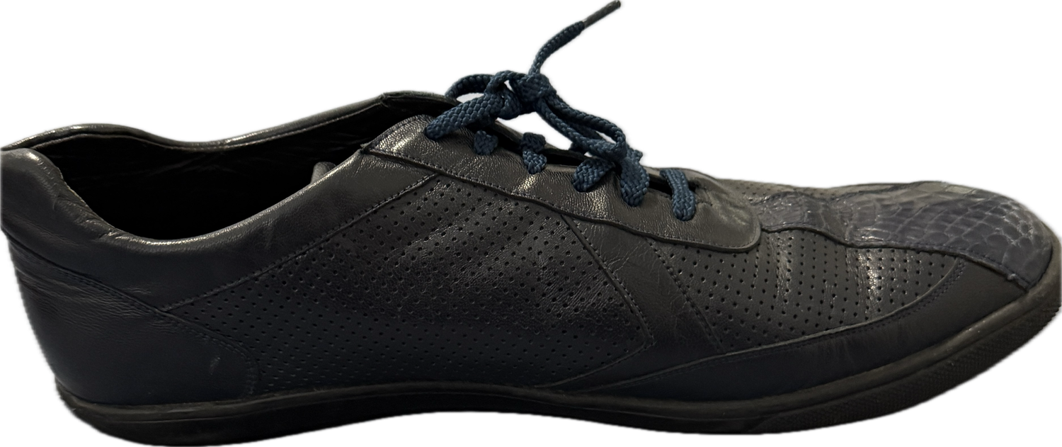BELVEDERE OSTRICH LEATHER SNEAKER   MEN'S SIZE 11- #UNPAIR (LEFT AND RIGHT AVAILABLE* - LIGHTLY USED)