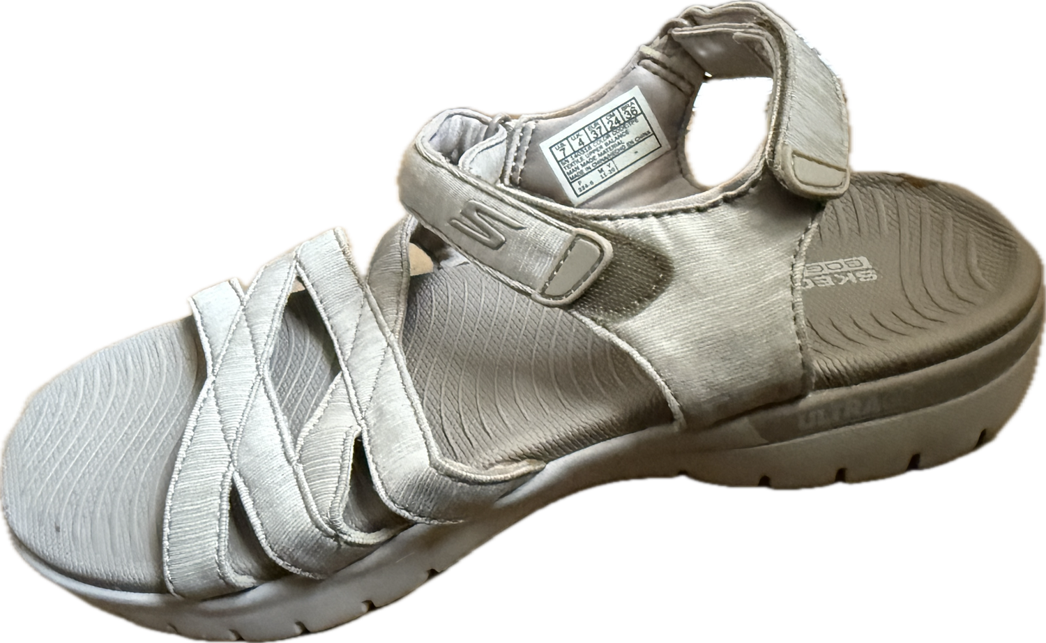 SKECHERS GOGA MAX ULTRA GO SANDAL WOMEN'S SIZE 7  - #UNPAIR (LEFT - LIGHTLY USED)