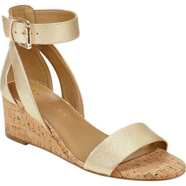 AEROSOLES WILLOWBROOK WEDGE SANDAL WOMEN'S SIZE 8M - #UNPAIR (LEFT)