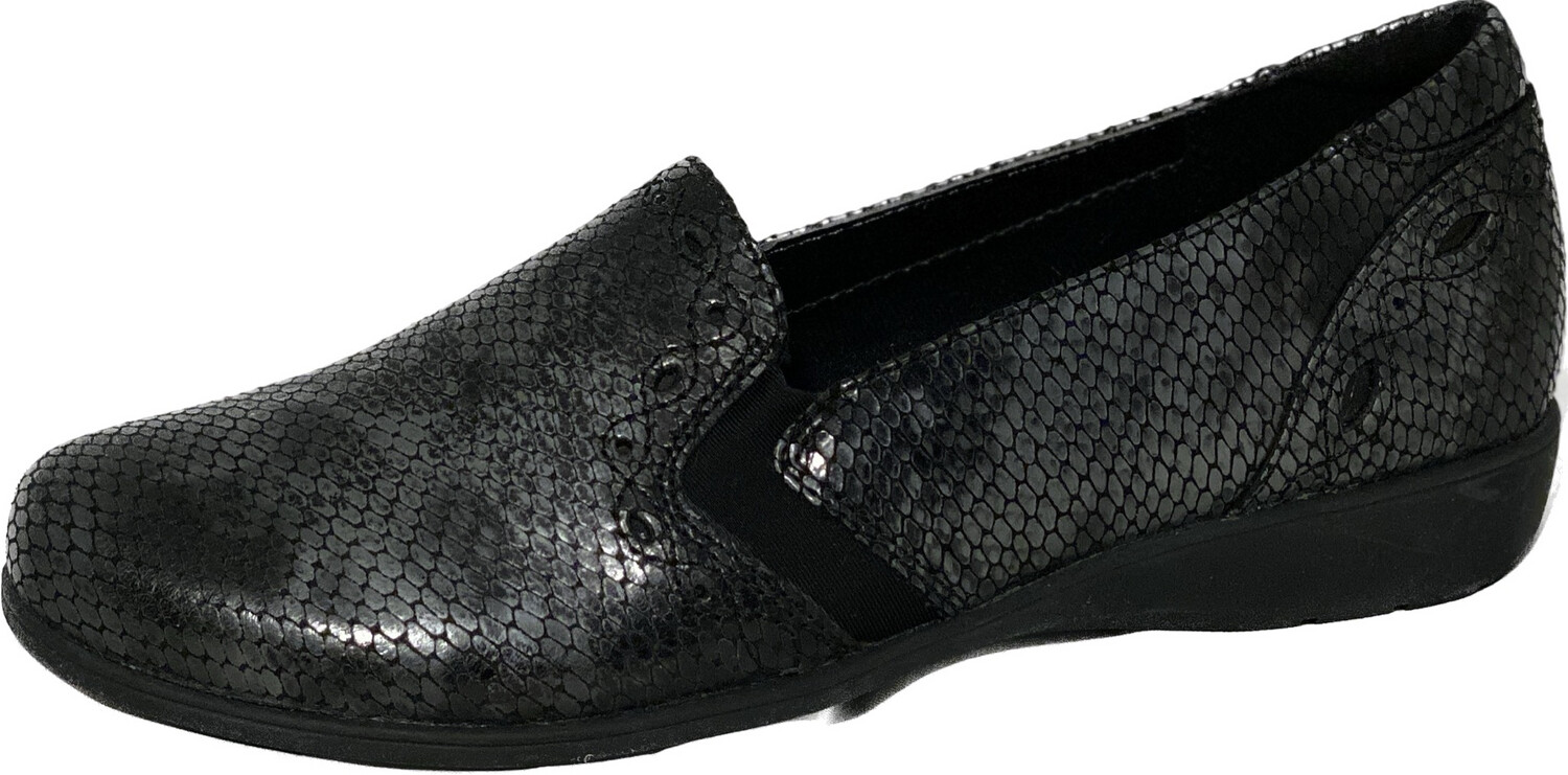 ARAVON ADALYN-AR SLIP-ON GRAY REPTILE SHOE WOMEN'S SIZE 6.5 D - #UNPAIR (RIGHT) ARAVON ADALYN-AR SLIP-ON GRAY REPTILE SHOE WOMEN'S SIZE 6.5 D - #UNPAIR (RIGHT)