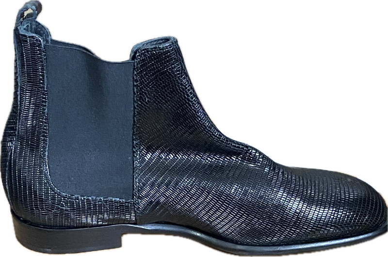 DONALD PLINER LIZARD-EMBOSSED CHELSEA BOOT MENS' SIZE 9- #UNPAIR (LEFT)
