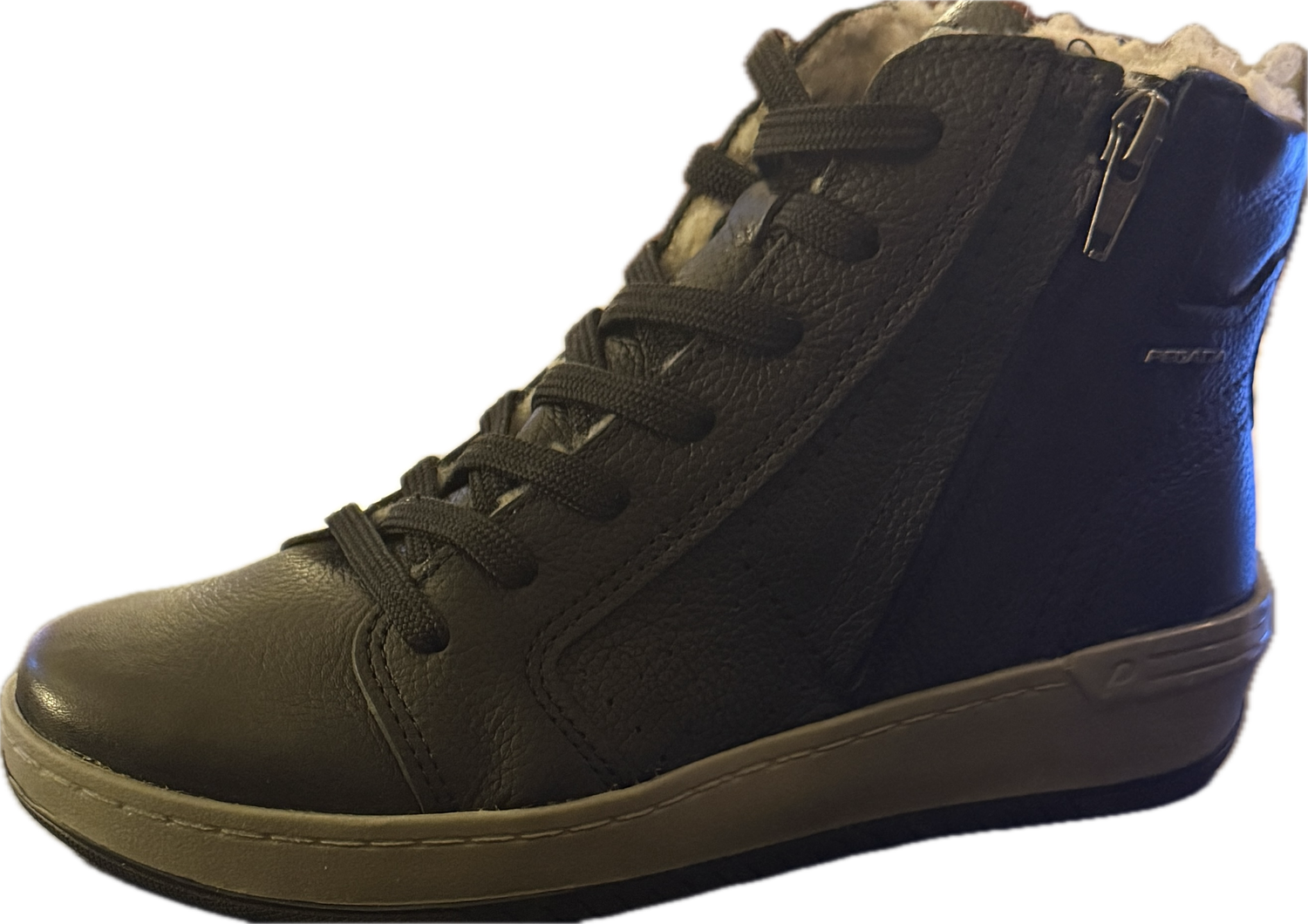 PEGADA LEATHER HIGH TOP ZIPPER SNEAKER BOOT  MENS' SIZE 6- #UNPAIR (LEFT)