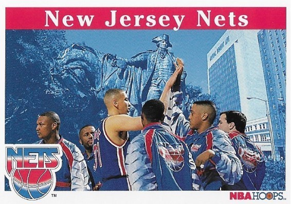 New Jersey Nets / Team Card | NBA Hoops #282 | Basketball Trading Card | 1992-93