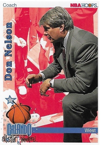Nelson, Don / Golden State Warriors | NBA Hoops #319 | Basketball Trading Card | 1992-93 | Coach | NBA All-Stars (West)