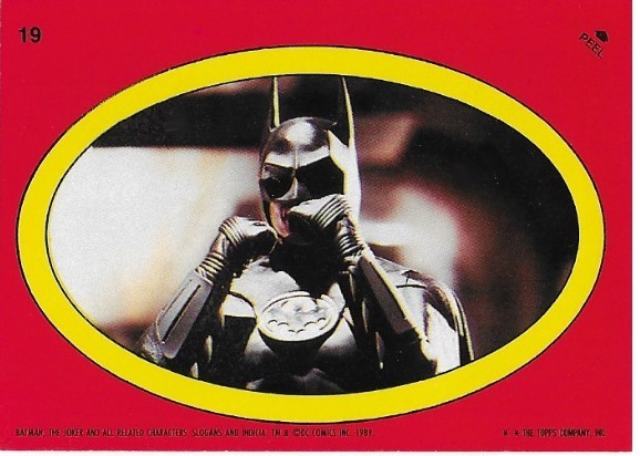 Batman / Batman - Oval | Topps #19 | Movie Trading Card | Sticker | 1989 | Michael Keaton