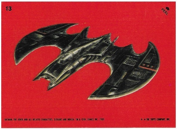 Batman / The Batwing - Angle View | Topps #13 | Movie Trading Card | Sticker | 1989