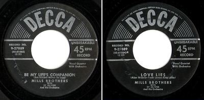 Mills Brothers, The / Be My Life&#39;s Companion (1952) / Decca 9-27889 (Single, 7&quot; Vinyl)