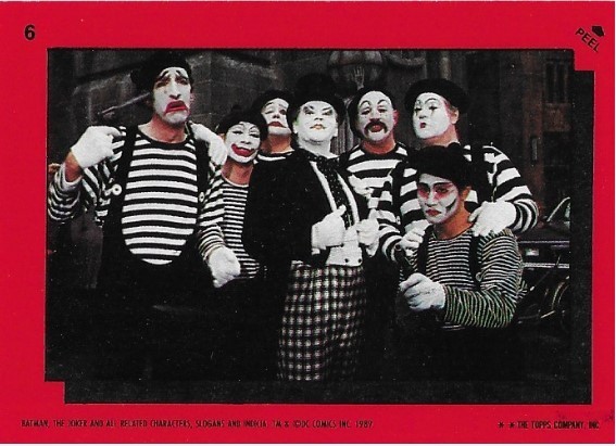 Batman / The Joker - Joker's Goons | Topps #6 | Movie Trading Card | Sticker | 1989 | Jack Nicholson
