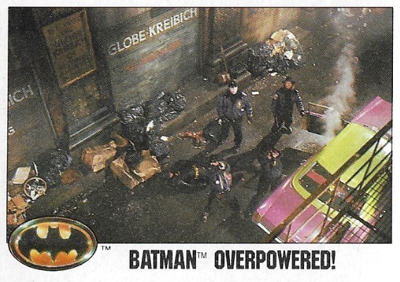 Batman / Batman Overpowered! | Topps #85 | Movie Trading Card | 1989 | Michael Keaton