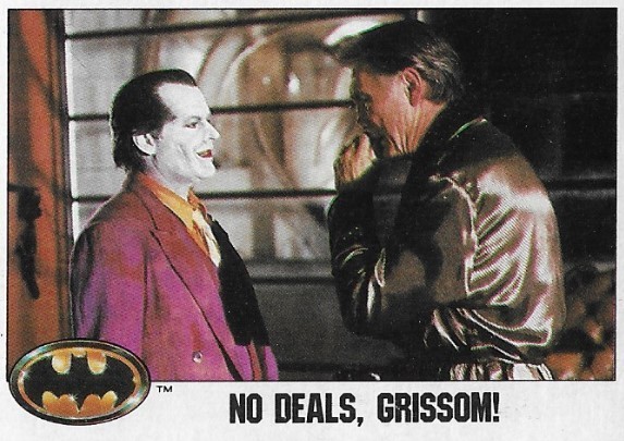 Batman / No Deals, Grissom! | Topps #41 | Movie Trading Card | 1989 | Jack Nicholson + Jack Palance