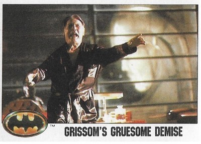 Batman / Grissom&#39;s Gruesome Demise | Topps #43 | 1989 | Jack Palance