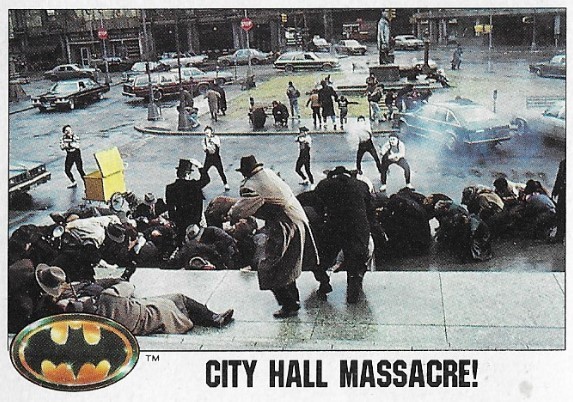 Batman / City Hall Massacre! | Topps #57 | Movie Trading Card | 1989