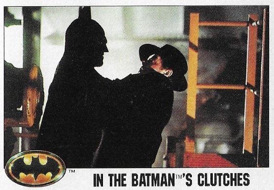 Batman / In the Batman's Clutches | Topps #30 | Movie Trading Card | 1989 | Michael Keaton + Jack Nicholson